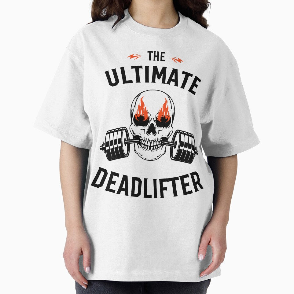 Black White Red Modern Aesthetic Skull Illustration Fitness T-Shirt by moro-arts