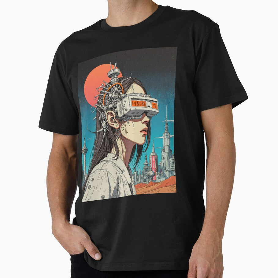 Moebius Inspired, postcyberpunk, Dystopian, surrealist, sci-fi,VR by Smash-420