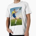 Brazil Kick – Vintage Brazilian Soccer Graphic Tee for Football Fans by paulo silveira