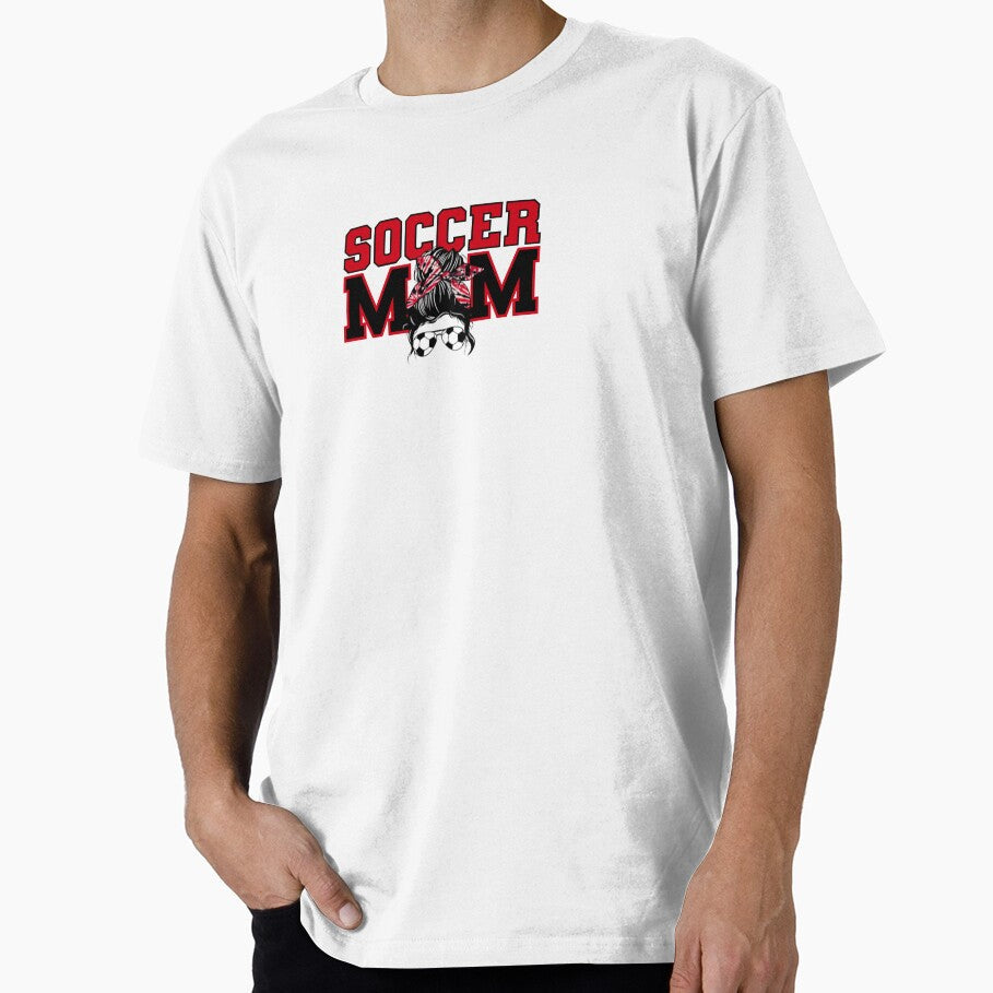 Soccer Mom Red/Black Messy Bun by ItsaMomThingLLC