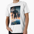 Giant Futuristic AI Robot Watching Over Planet Earth by internetwatcher
