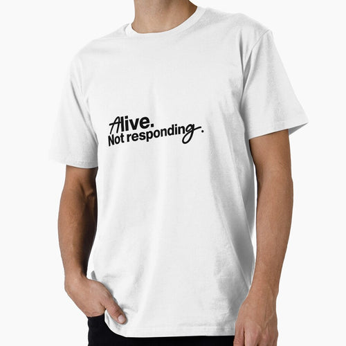 Alive Not Responding Quote Design | Minimalist Typography Digital Download | Burnout Boundary Text Art | Modern Quote Graphic by Gemma A  Summers