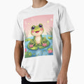 Funny frog on a lily pad by SimonsDesignArt
