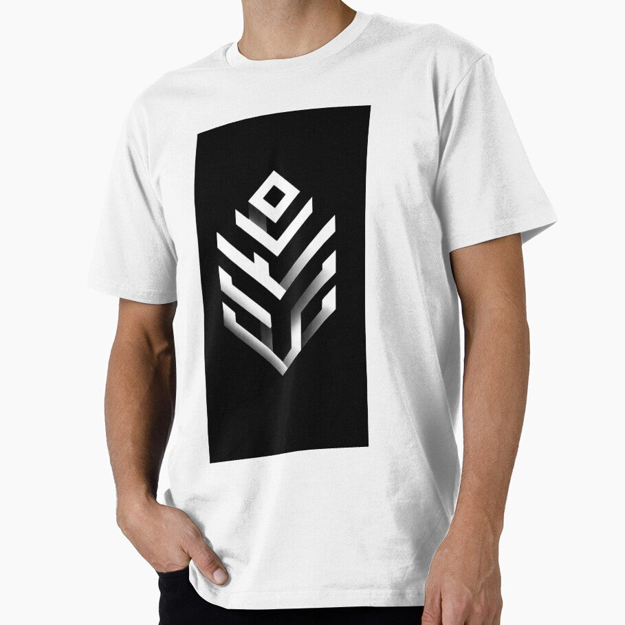 Modern Geometric Stacked Cube Monogram Logo – Minimalist Black & White Abstract Art by </>Offcode