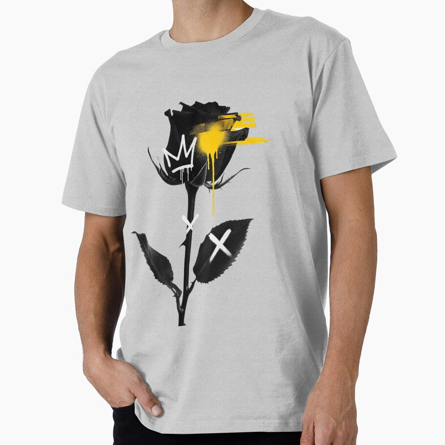 Glitch Rose Crown Yellow Drip Art by ITS-MY-SELF