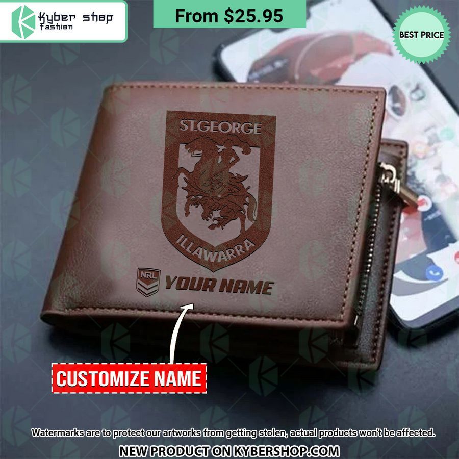 St. George Illawarra Dragons NRL Leather Wallet