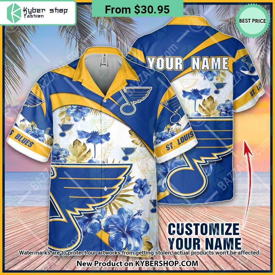 St Louis Blues custom personalized Hawaiian Shirt