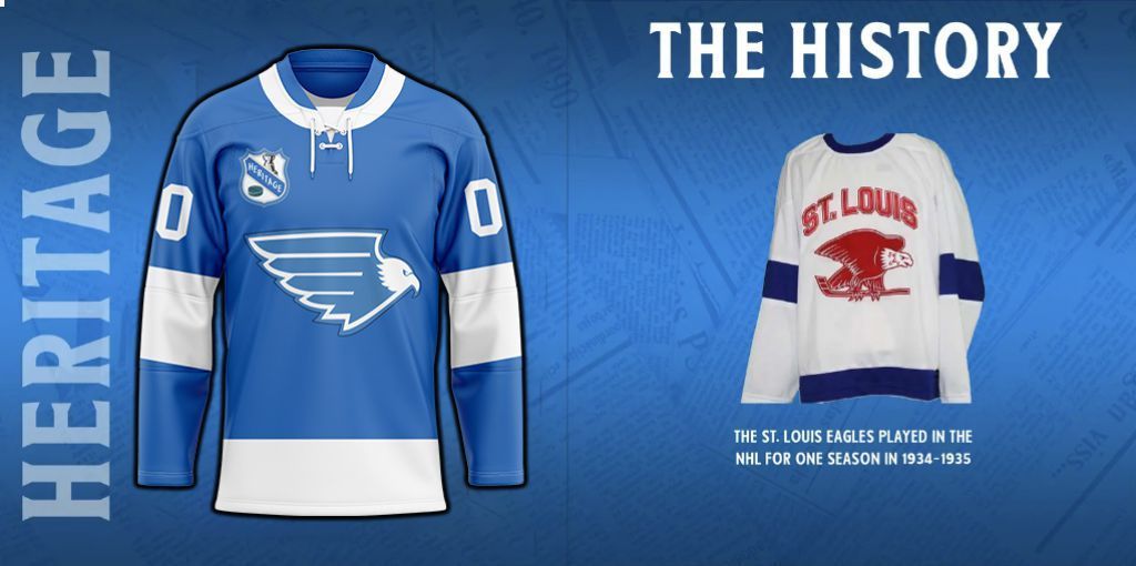 St. Louis Blues Heritage Concepts team logo Hockey Jersey