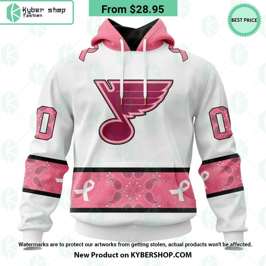 St. Louis Blues In October We Wear Pink Breast Cancer Shirt