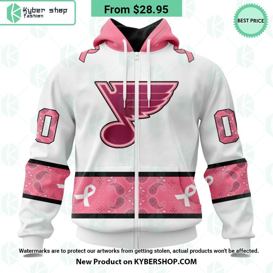 St. Louis Blues In October We Wear Pink Breast Cancer Shirt