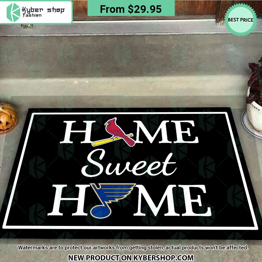 St. Louis Blues St. Louis Cardinals Home Sweet Home Doormat