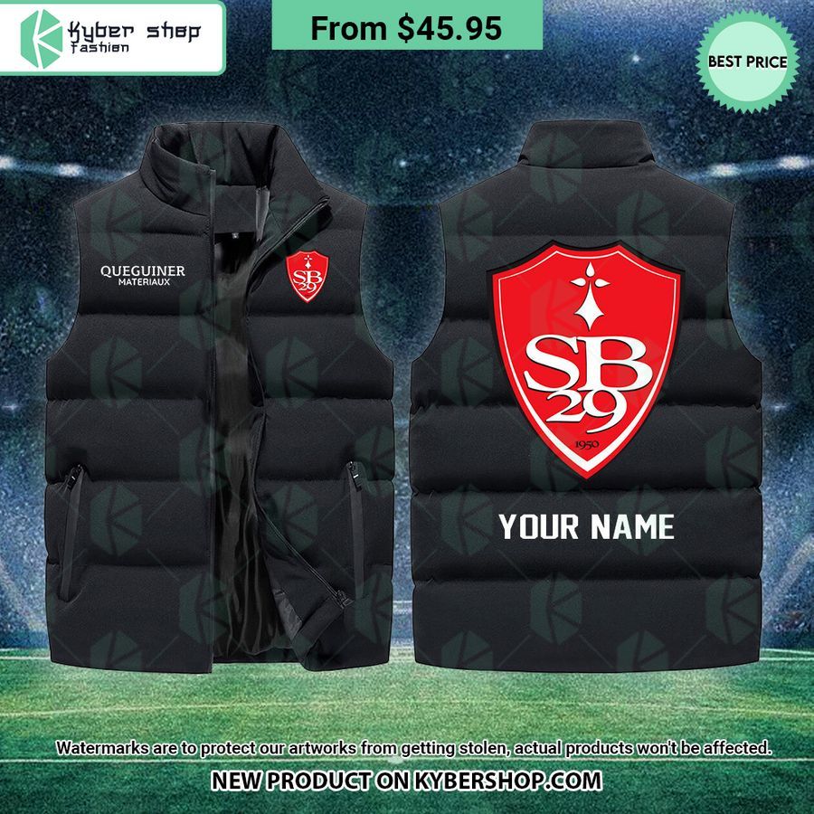 Stade Brestois 29 CUSTOM Sleeveless Puffer Down Jacket