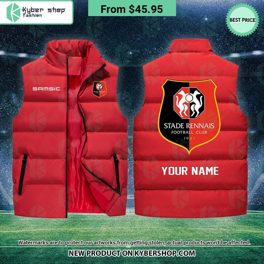 Stade Rennais CUSTOM Sleeveless Puffer Down Jacket