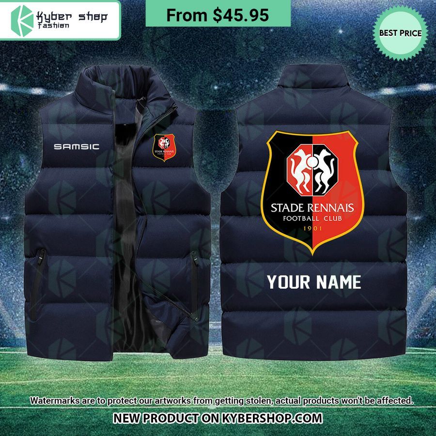 Stade Rennais CUSTOM Sleeveless Puffer Down Jacket