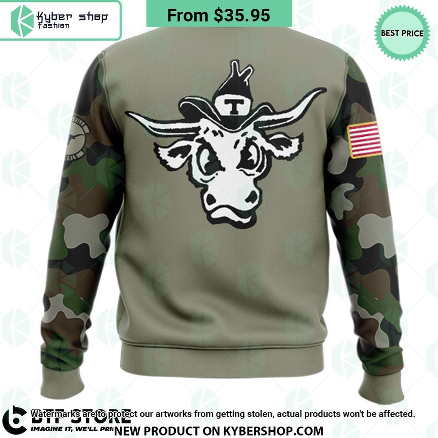 Steve Sarkisian Texas Longhorns Veterans Camo Sweatshirt