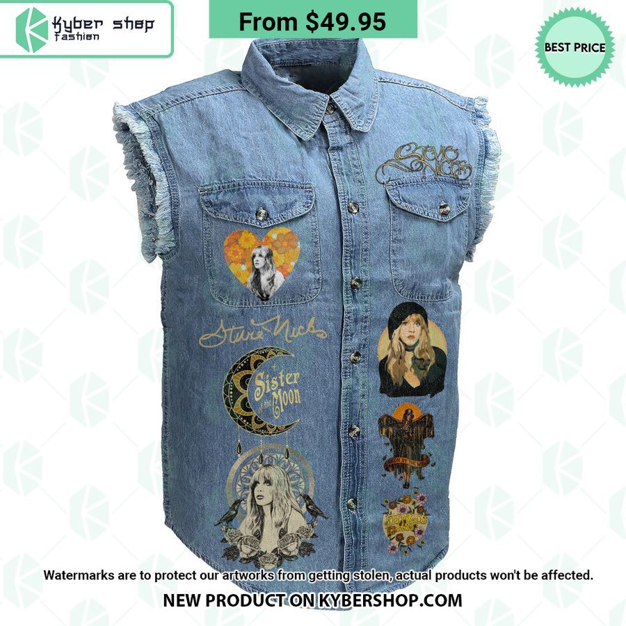 Stevie Nicks I Have No Fear I Have Only Love Sleeveless Denim Jacket