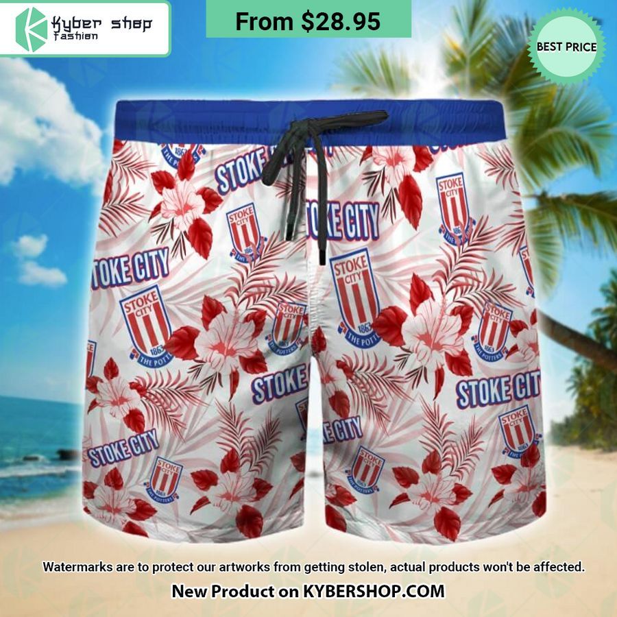 Stoke City FC Floral Hawaiian Shirt and Shorts