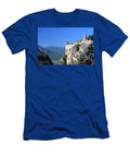 Sunlit Monastery And Mountains In Meteora Greece T-Shirt