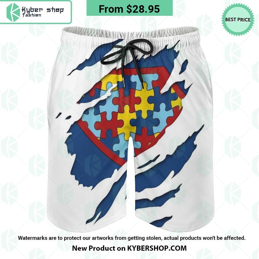 Super Man Autism Awareness Puzzle Men Shorts