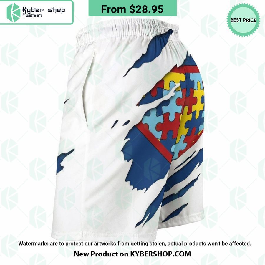 Super Man Autism Awareness Puzzle Men Shorts