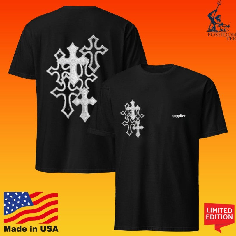 Supplier Multiple Cross Rhinestone T-shirt