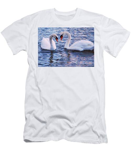 Loving Swans At Dawn In Bray Vision # 1 T-Shirt