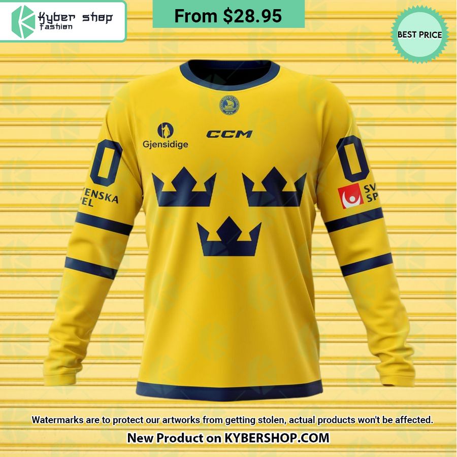Sweden National Ice Hockey Team Yellow Hoodie, Shirt