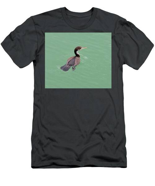 Swimming Black Shag In New Zealand T-Shirt