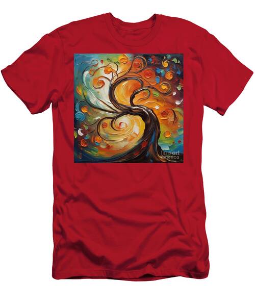 Swirl Magical Autumn Tree. T-Shirt