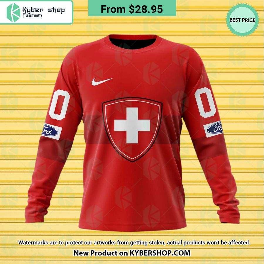 Swiss Ice Hockey Red Hoodie, Shirt
