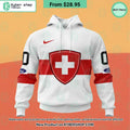 Swiss Ice Hockey White Hoodie, Shirt
