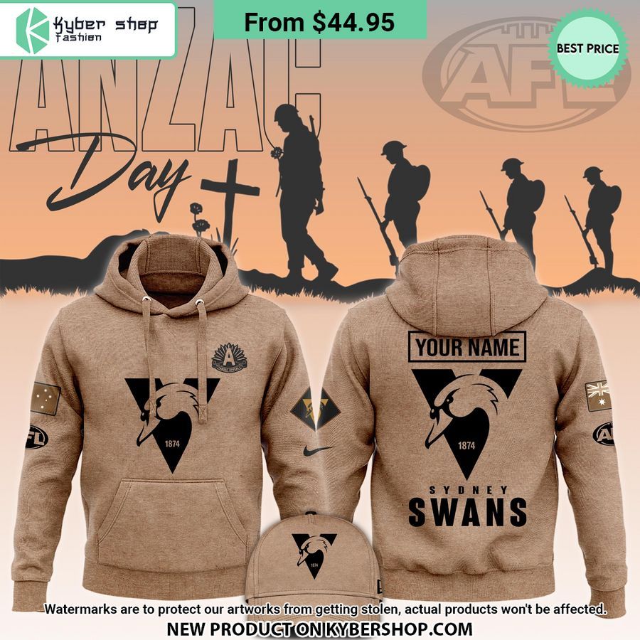 Sydney Swans AFL Anzac Day CUSTOM Hoodie