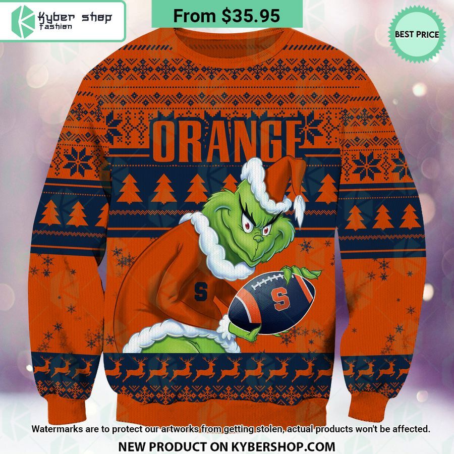 Syracuse Orange Grinch Christmas Sweater