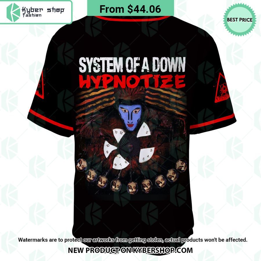 System Of A Down Hypnotize CUSTOM Baseball Jersey