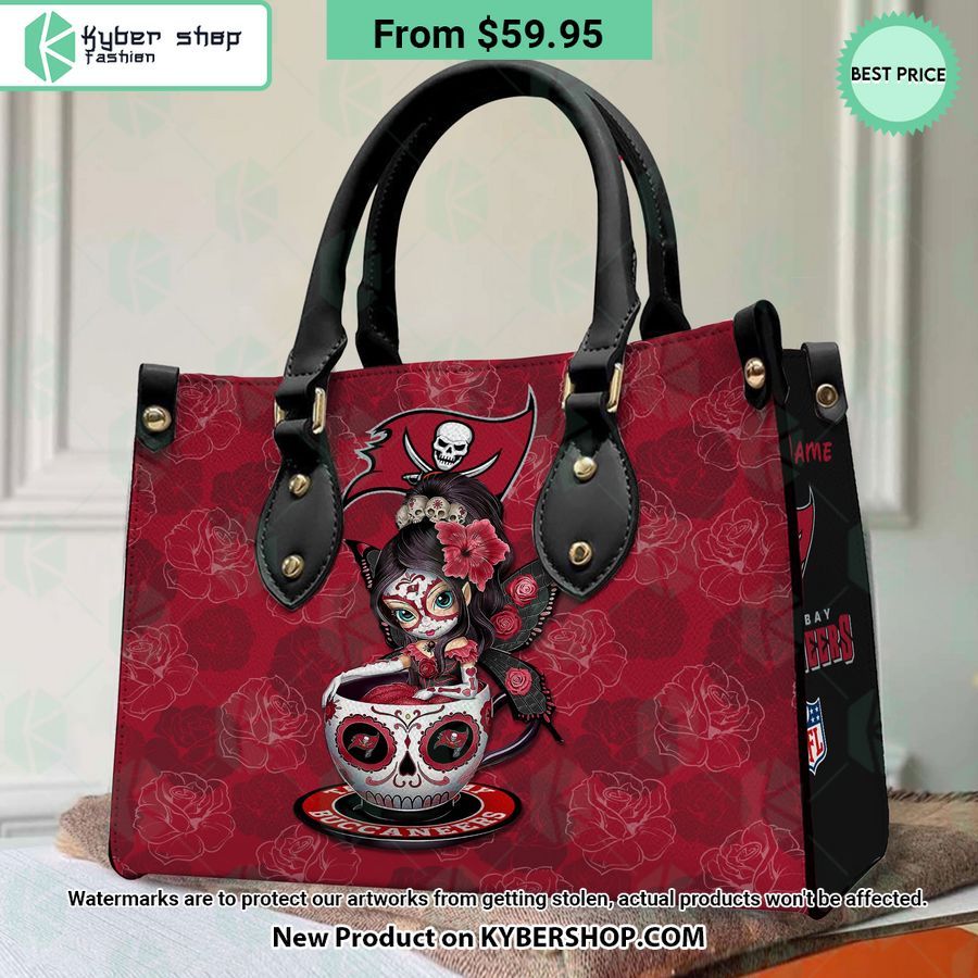 Tampa Bay Buccaneers Sugar Skull Girl Leather Bag