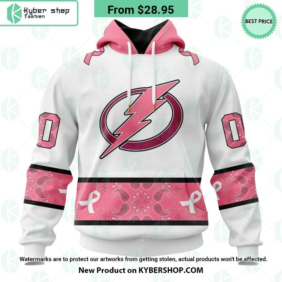 Tampa Bay Lightning In October We Wear Pink Breast Cancer Hoodie