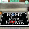 Tampa Bay Rays Tampa Bay Buccaneers Home Sweet Home Doormat