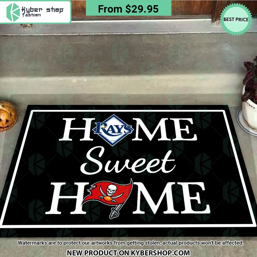 Tampa Bay Rays Tampa Bay Buccaneers Home Sweet Home Doormat