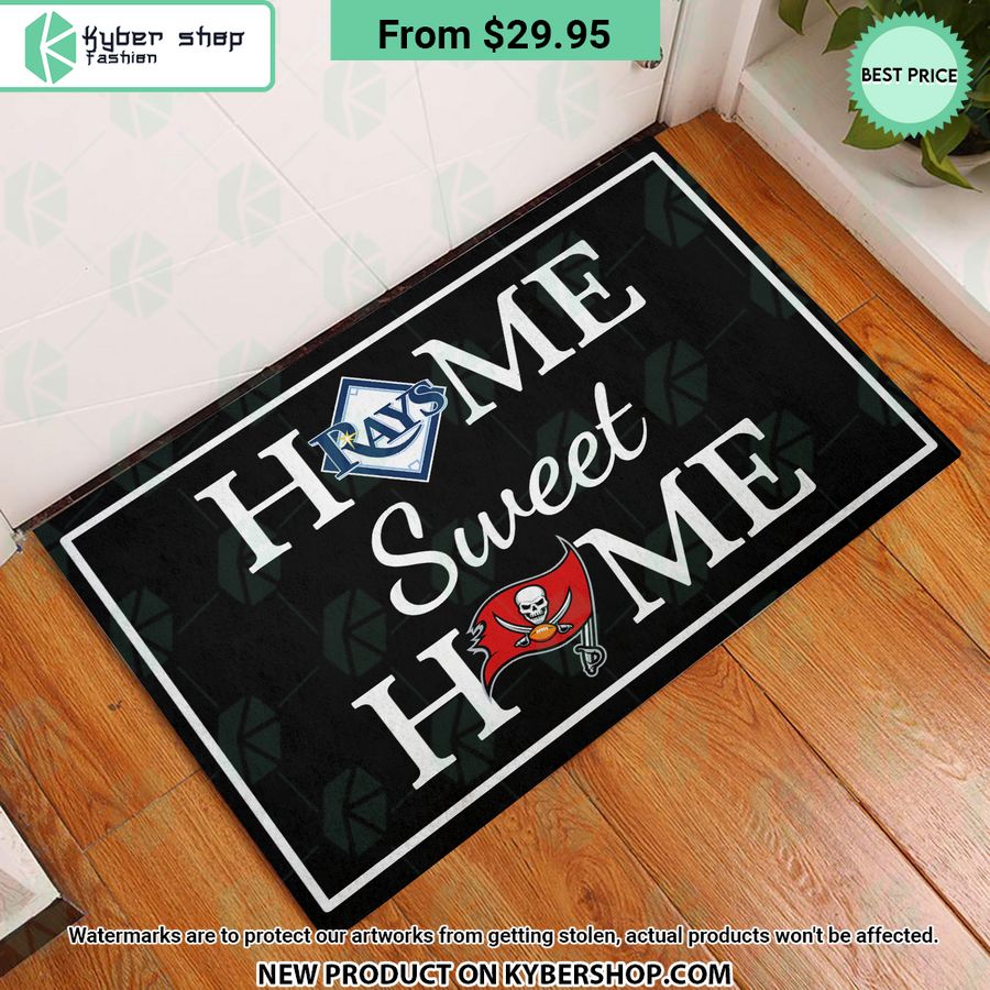 Tampa Bay Rays Tampa Bay Buccaneers Home Sweet Home Doormat