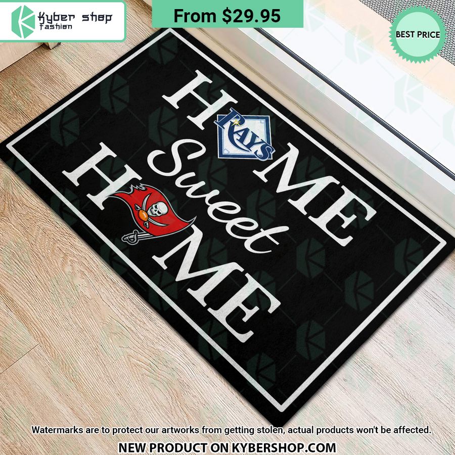Tampa Bay Rays Tampa Bay Buccaneers Home Sweet Home Doormat