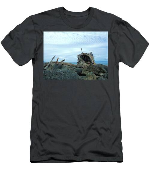 Tangled Driftwood And Rocks On Ediz Hook T-Shirt