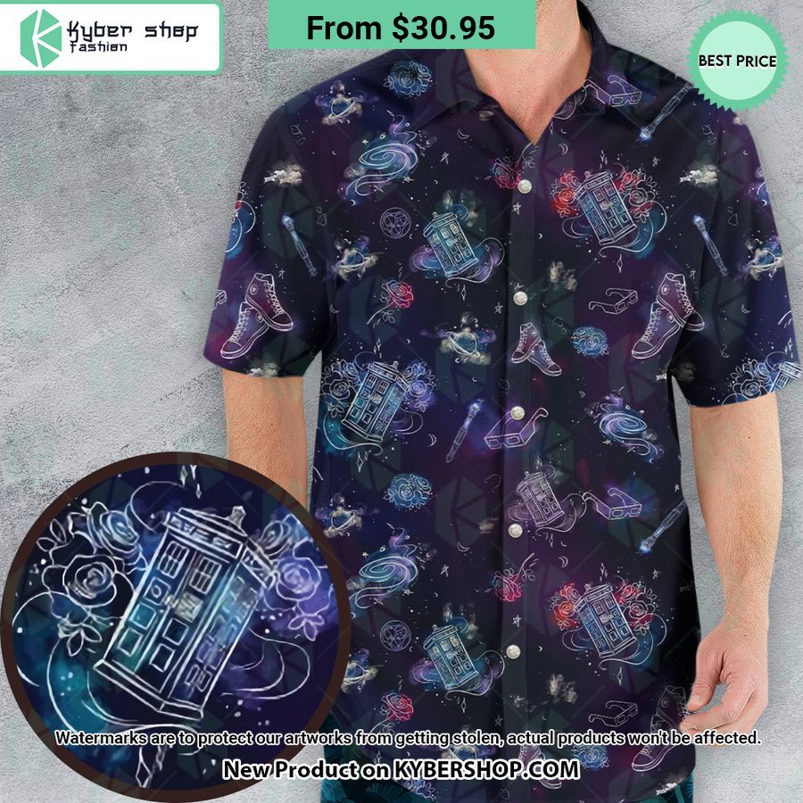 Tardis Doctor Who Seamless Hawaiian Shirt