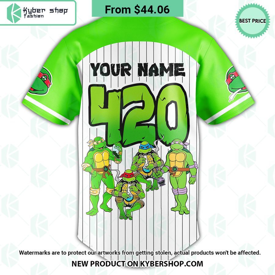 Teenange Mutant Ganja Turtles CUSTOM Baseball Jersey