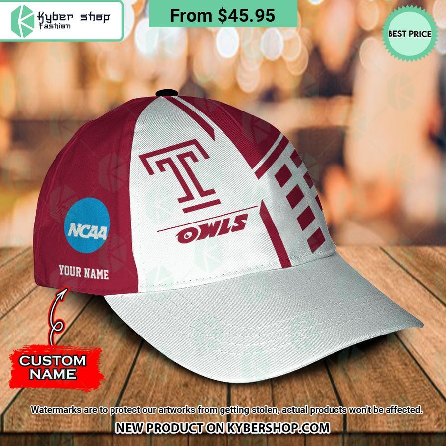 Temple Owls CUSTOM Polo Shirt, Cap
