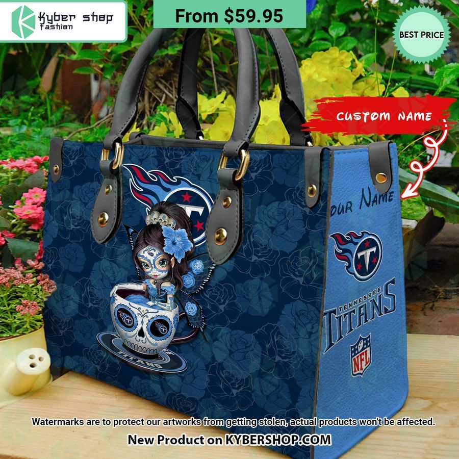 Tennessee Titans Sugar Skull Girl Leather Bag