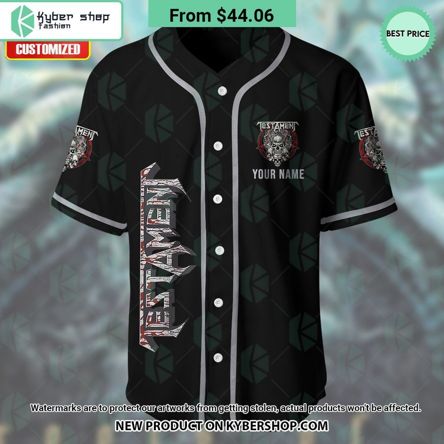 Testament band Skull CUSTOM Baseball Jersey