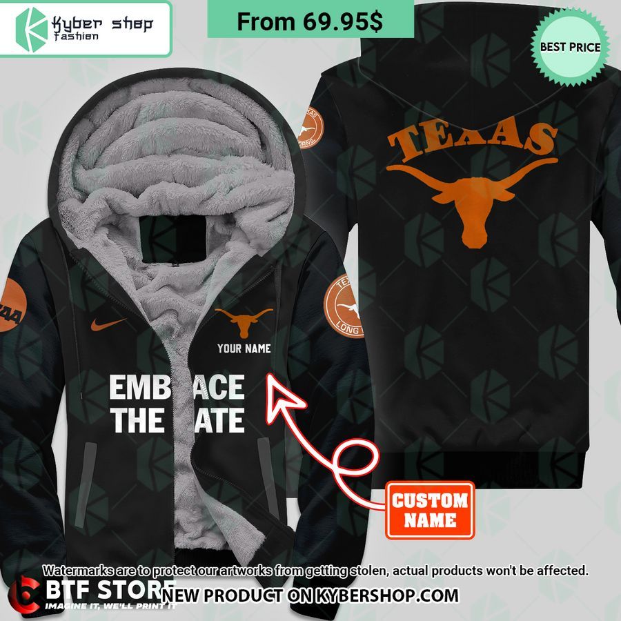 Texas Longhorns Embrace The Hate CUSTOM Fleece Hoodie