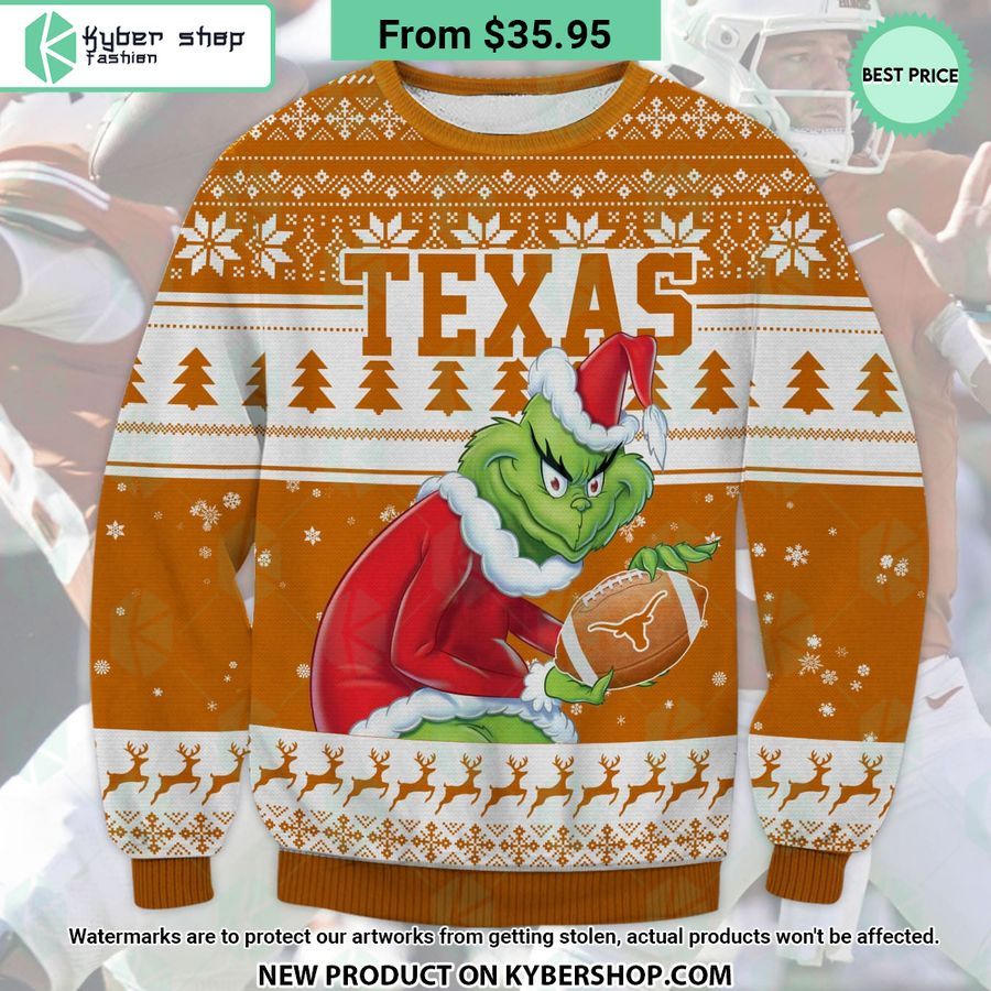Texas Longhorns Grinch Christmas Sweater