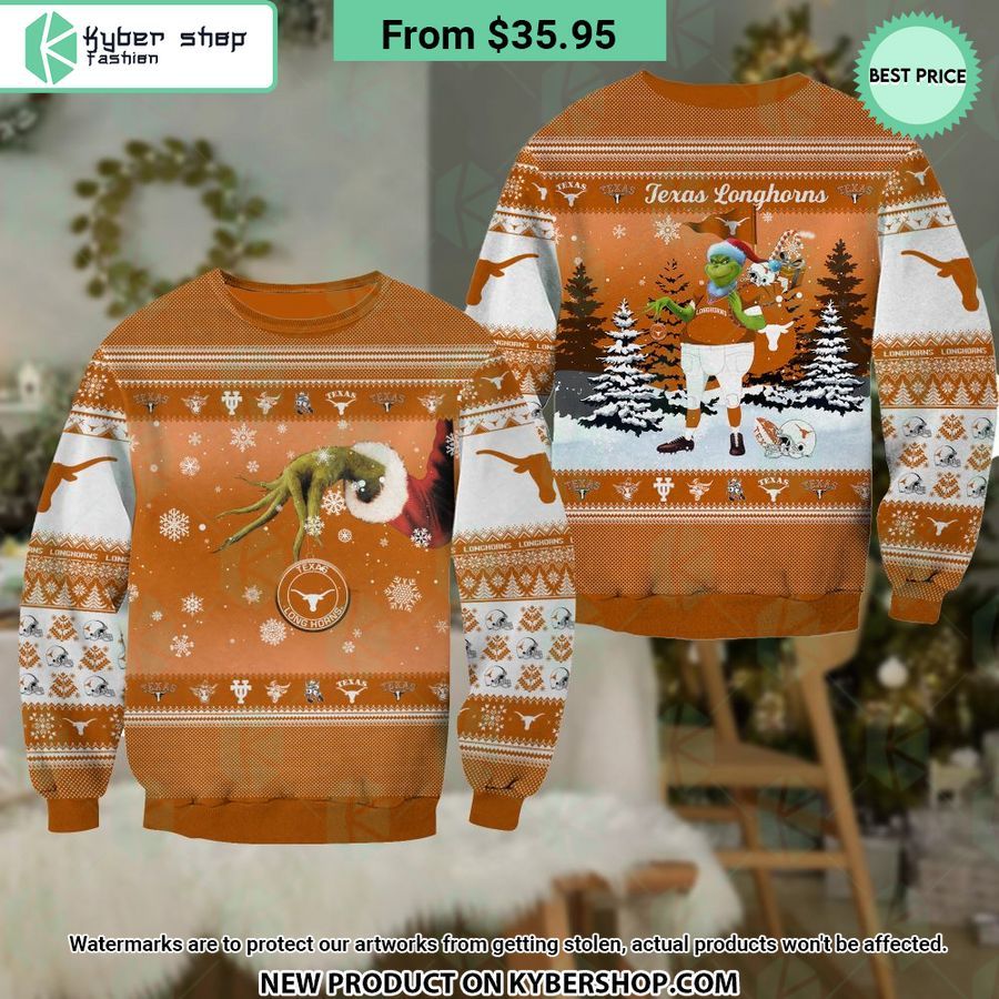 Texas Longhorns Grinch Sweater