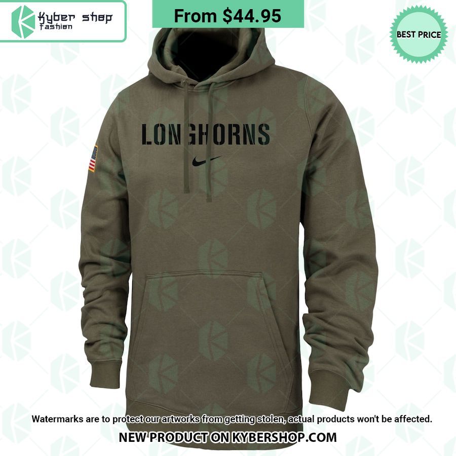 Texas Longhorns Military Salute to Service Veterans Hoodie